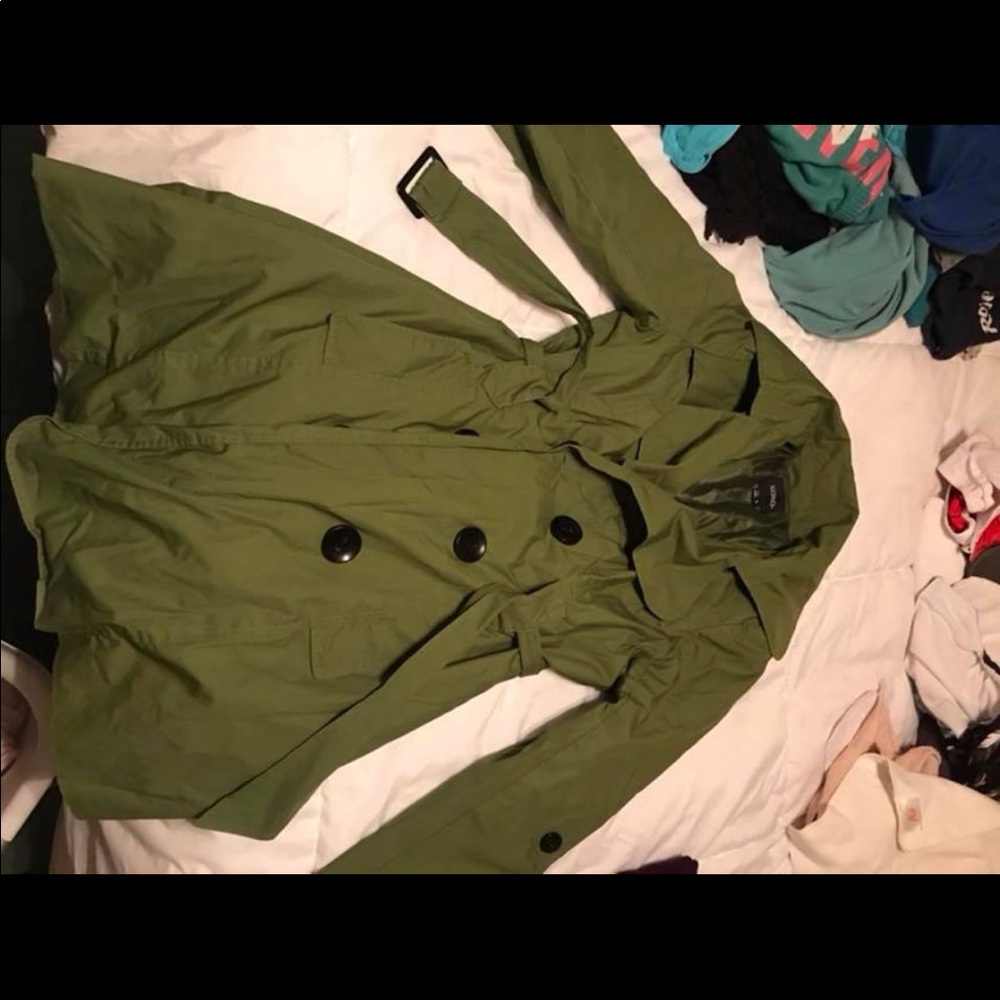 Large women’s olive green coat